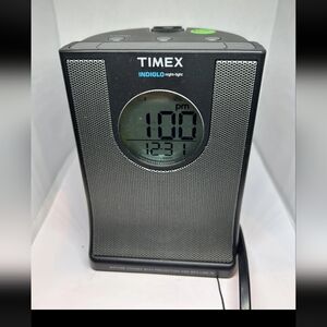 Timex Black Indiglo Digital Alarm Clock T436B NATURE SOUNDS RADIO Projection